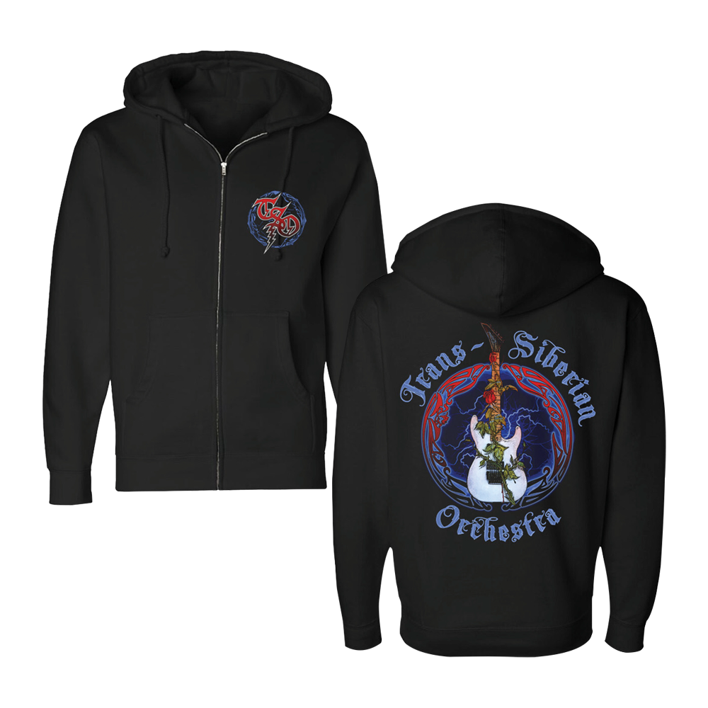 Lightning Circle Guitar Zip Hoodie