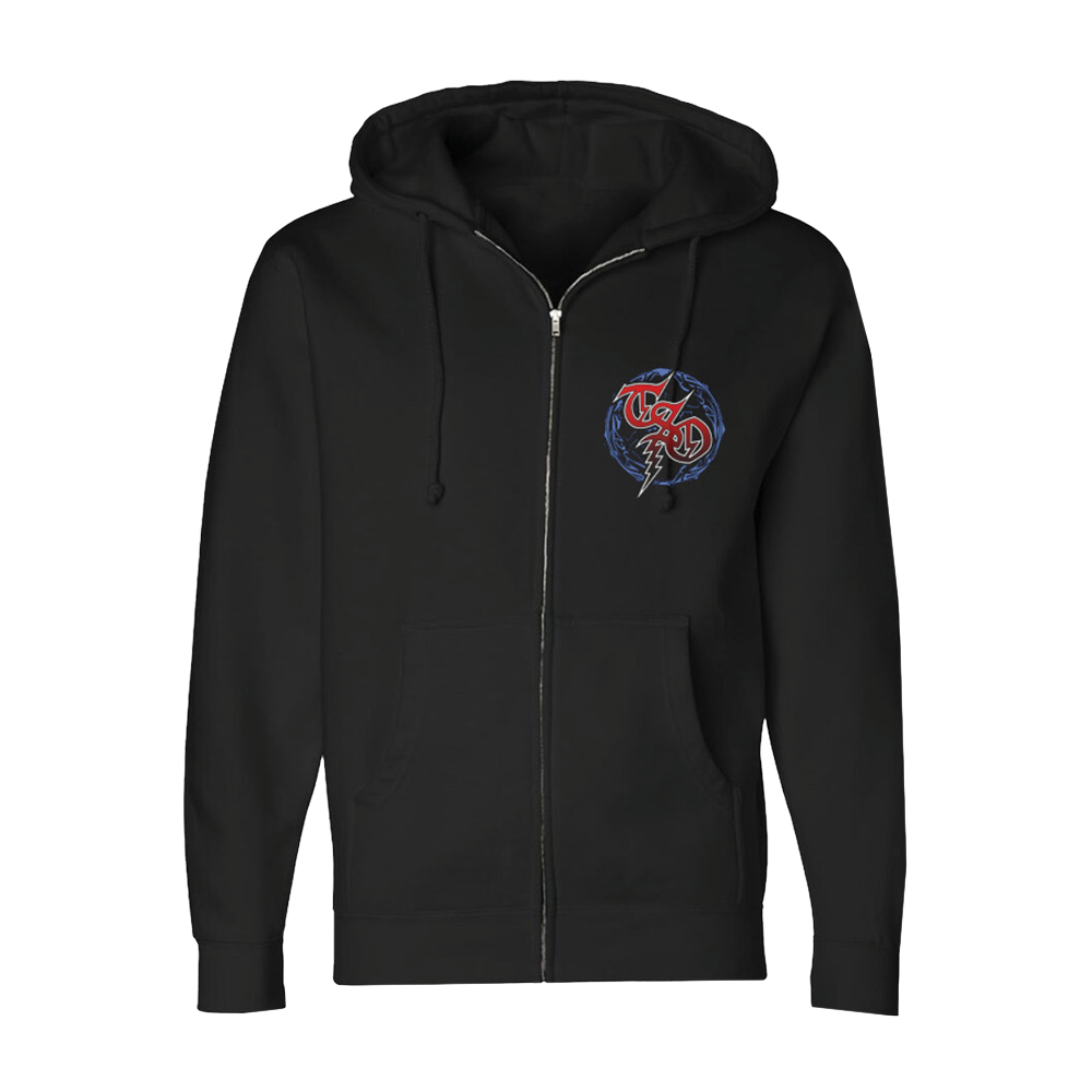 Lightning Circle Guitar Zip Hoodie