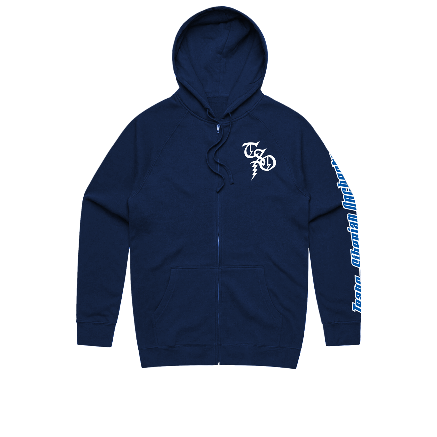 Night Castle Zip Up Hoodie Navy
