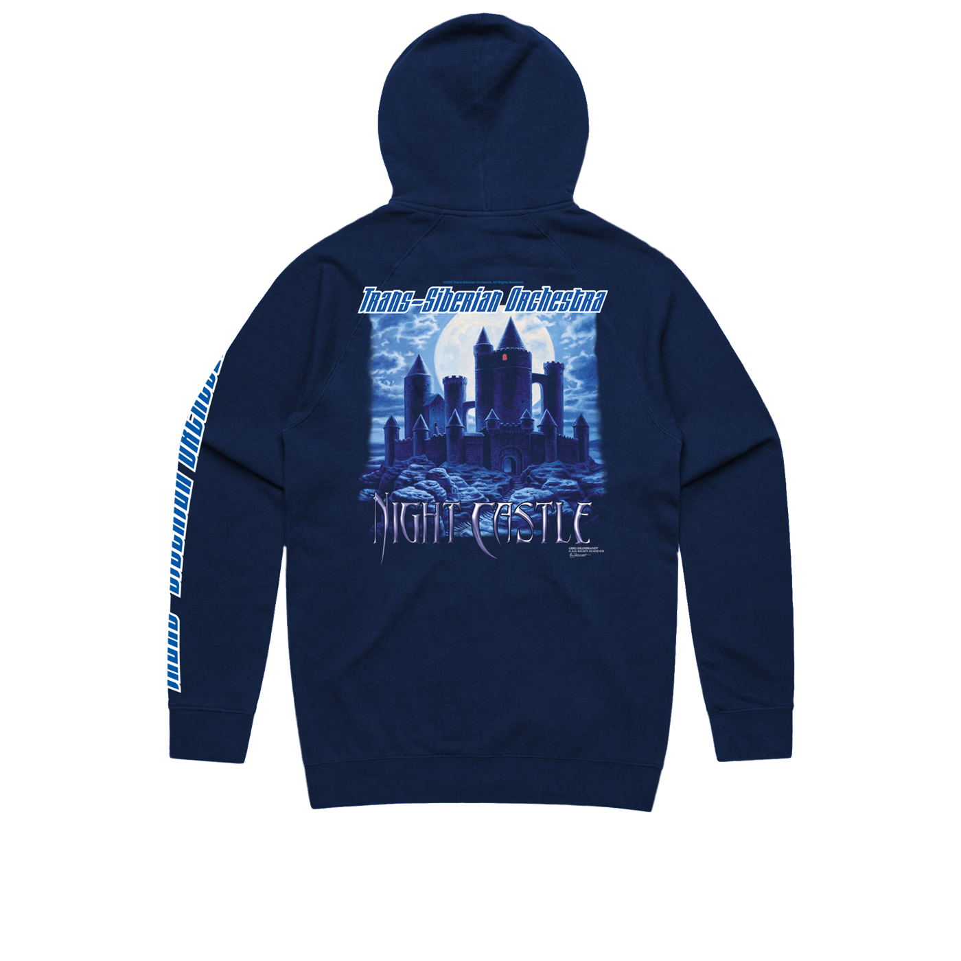 Night Castle Zip Up Hoodie Navy